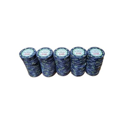 Sidepot Gaming $100  Cigar & Snifter Hybrid Poker Chips 100 Ct