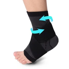 Ankle Brace, Achilles & Plantar Fasciitis Relief Compression Sleeve, One Size 