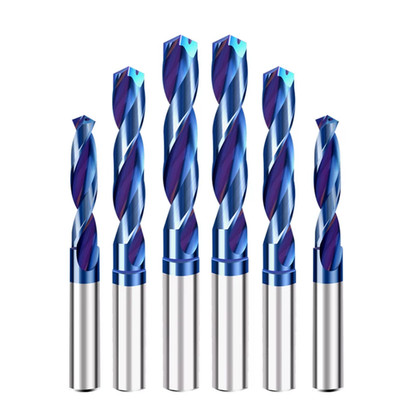 1Pcs Solid Carbide 3.6-10mm 2 Flute 3D Coolant Thru Nano Coated HRC65 Drill Bit