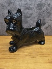 vintage pre-owned middle size ceramic planter SCOTTIE SCOTTY dog 6 inches long