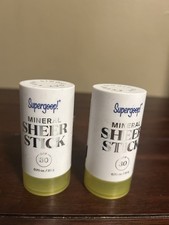 2x Supergoop Mineral Sheer Stick SPF 30 Sunscreen 0.7 Oz New Exp 7/26