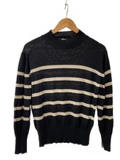 MARGARET HOWELL Knit Sweater lightweight 2 Linen BLK 578 0163605