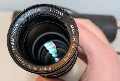 Asahi Super Multi Coated Takumar 1:4-5 /85-210 ZOOM Lens w/ Hood, Case, Strap JP