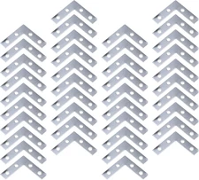 40PCS L Shape Corner Brackets 1.5 Metal Right Angle Brace Plates with Screws