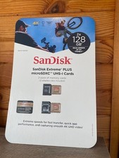 New  SanDisk Extreme Plus MicroSDXC UHS-I Card 128 GB ZZ