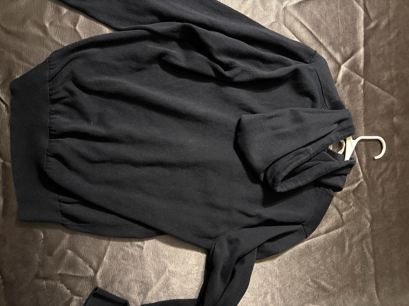 Tommy Hilfiger Mens Black Long Sleeve 1/4 Zip Pullover Sweater Size Medium thumbnail 3