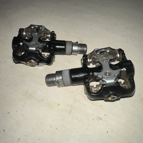 Dual Sided SPD Clipless Mountain Bike Pedals Cyclocross Gravel 2 Bolt 9/16"black - Picture 3 of 7