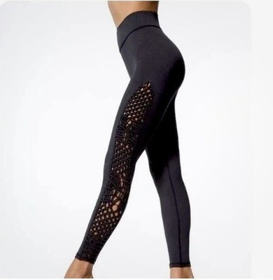 Carbon38 Leggings Black Macrame Size S Sayang VGC Tanjung