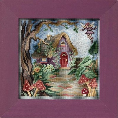 Mill Hill Knöpfe & Perlen 14 kt Kreuzstich Set 5''x5'' - Feenhaus