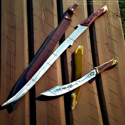 Arwen Sword Hadhafang & Elven King Dagger w Scabbard Lord of the Rings Beautiful
