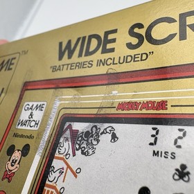 80s Vintage Nintendo Game & Watch Mickey Mouse Handheld Wide screen WORKS