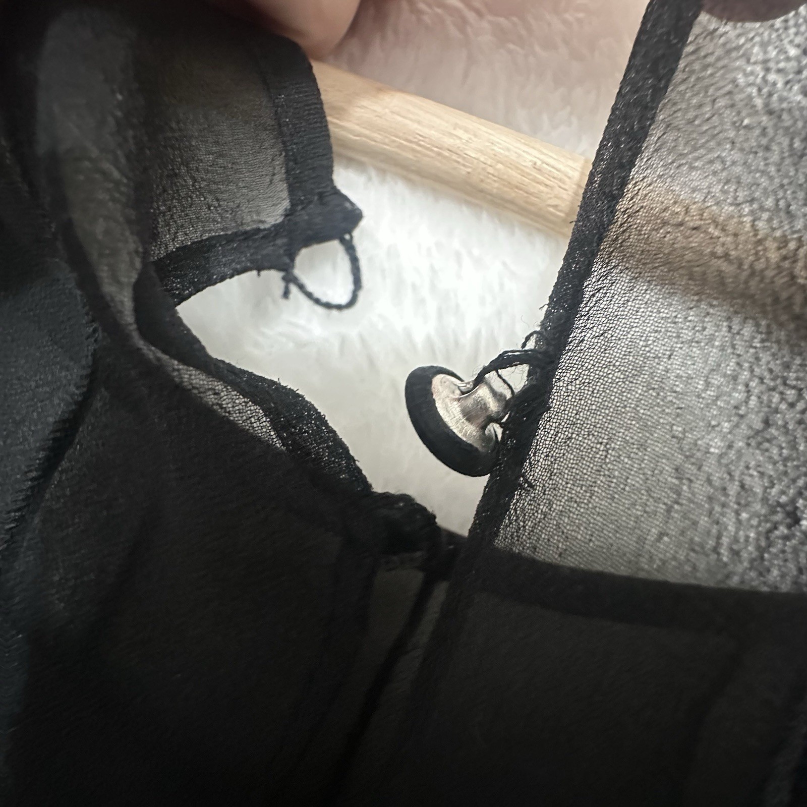 Calvin Klein VTG Y2K 2000s Sz 2 Silk Chiffon Sleeveless Black Dress Rachel Green thumbnail 12