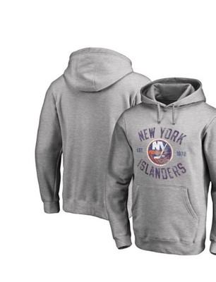 New York Islanders Heritage Pullover Hoodie - Ash XL NWOT Retail $65