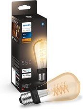 Philips Hue White Filament ST64 Smart Light Bulb E27 Edison Scew 1 Pack