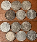 6 Morgan Silver Dollars As Pictured - Au-Bu - Free Shipping VAM?