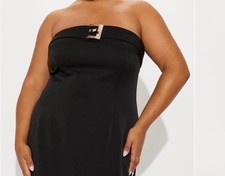NWT Strapless Belt Black TRENDING Dress by Fashion Nova Size 1X suit Sz XL 14 16