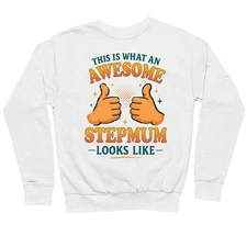 This is What an Awesome Step Mum Looks Like Sweatshirt,Gift for Kids,Men & Women