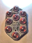 FEDERAL 95 AUTOMOBILE AMBER ORANGE VINTAGE 9 GLASS MARBLE REFLECTOR