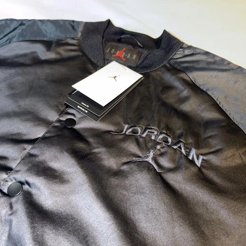 $150 Nike Air Jordan Bomber Jacket IF1947‑010 Men’s Sz L Black Lifestyle image 2