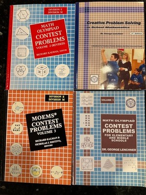 Math Olympiad Contest Problems 1, 2, 3 & Creative Problem Solving (4 Book Set)