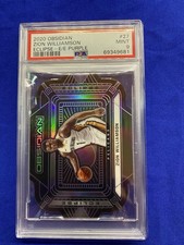 2020-21 Obsidian Zion Williamson Eclipse Eye Purple #27 /75 PSA 9 Pelicans