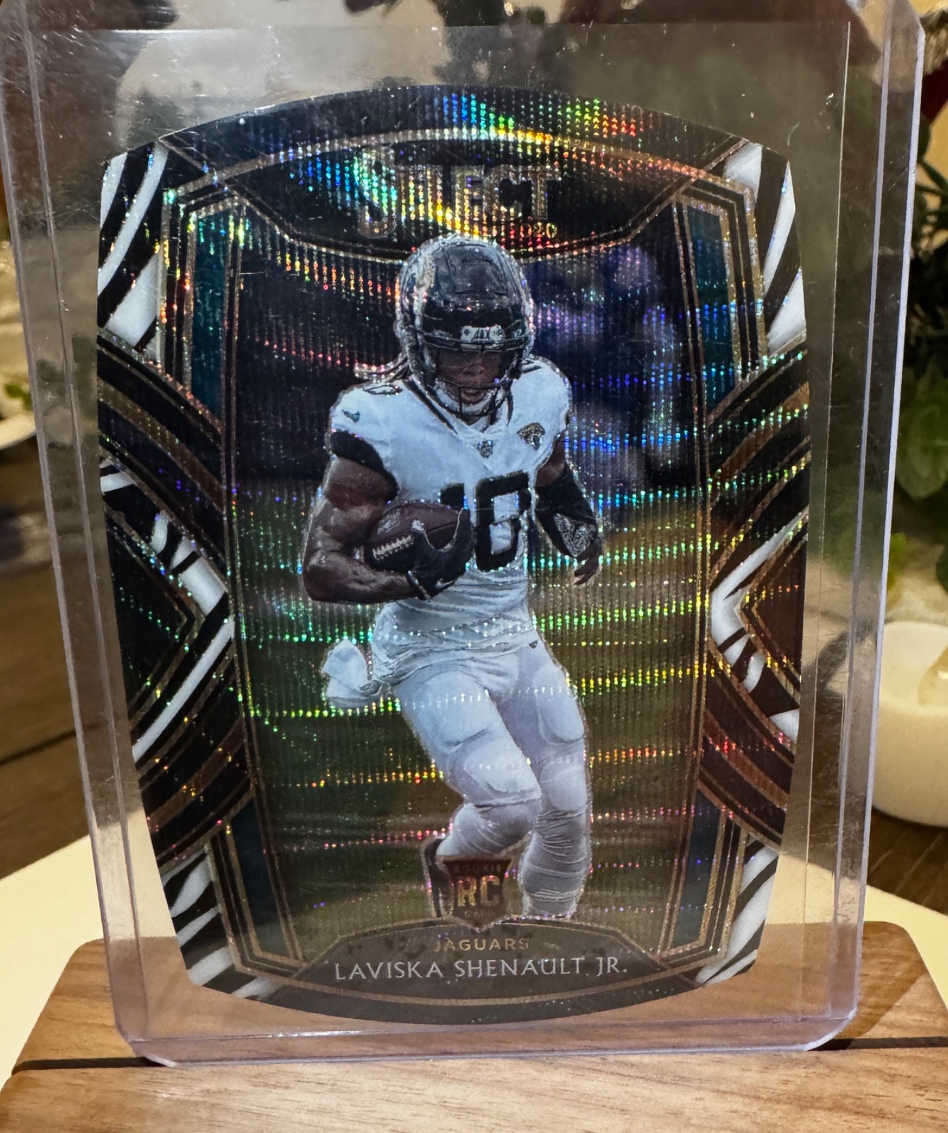 2020 Panini Select Club Level Laviska Shenault Jr #259 Zebra Prizm Die-Cut RC