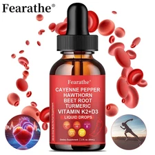 Cayenne Pepper Drops Supplement Liquid Vitamin D3 K2 Promote Metabolism Energy