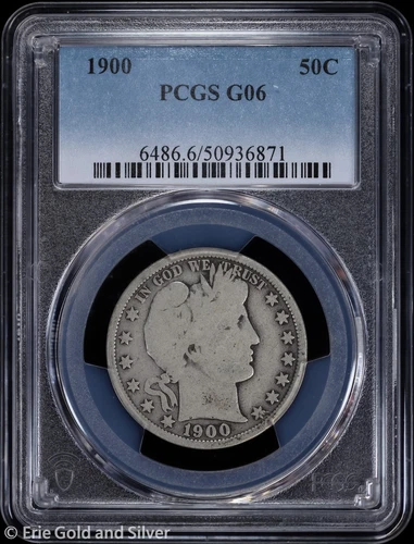 1900 50C Barber Half Dollar PCGS G 06 | Good 6