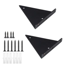 Hidden Shelf Brackets 2 Pcs 6 Inch Triangle for Shelves Heavy Duty Floating Wall