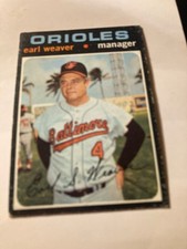 1971 Topps baseball excitable #477 Earl Weaver manager Baltimore Orioles