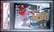 PSA 9 MINT 1994 LEAF JUAN GONZALEZ MVP CONTENDER SILVER COLLECTION 06153 B310