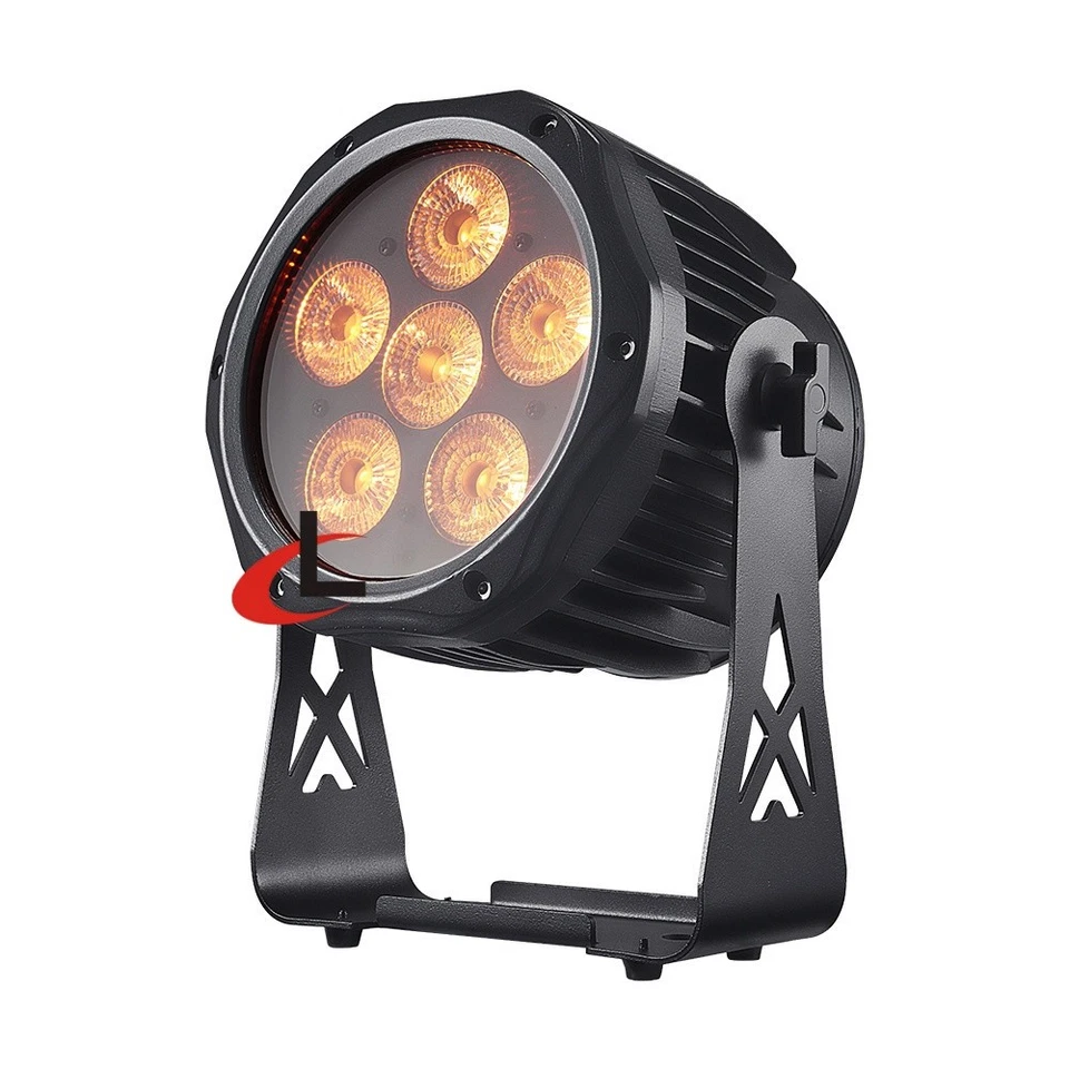 RGBWA+UV 6in1 Wireless DMX Battery Uplight 6x18W LED Par Can Lights for Wedding - Image 3 of 4