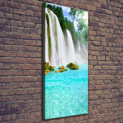 Tableau Sur Toile Tulup - Chute D'eau - 70x140 Cm - Paysage Moderne - Neuf