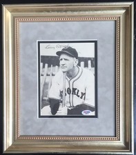 CASEY STENGEL SIGNED 7x9 PHOTO Brooklyn Dodgers Hof Auto Museum Framed PSA Coa