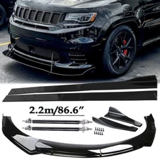 Front Bumper Lip Spoiler Side Skirts Rear For Jeep Compass 2007-2023 Glossy