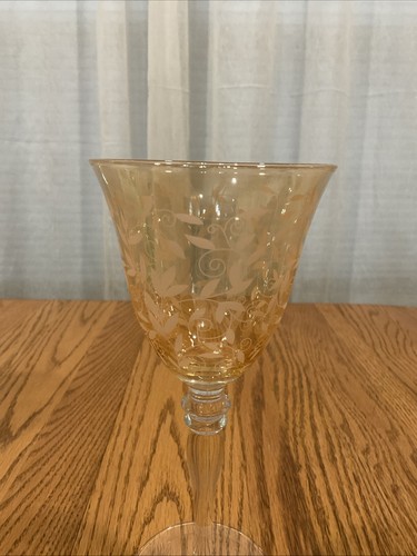 Amber Wine / Water Goblets Set Of 6 & Decanter Home Essentials Remembrance 9” - Picture 6 of 8