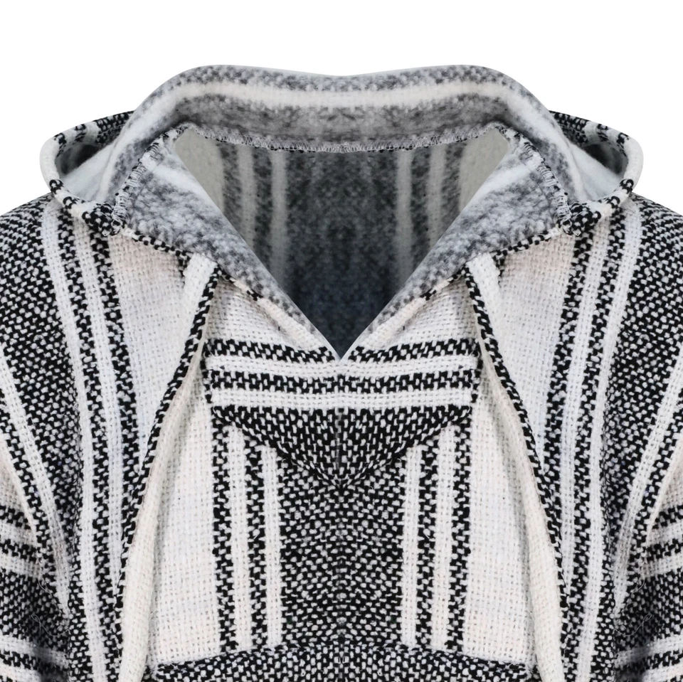 Mexican Baja Hoodies for Men/Women, Jerga Hooded Top, Festival Hoody Clothing - Image 3 of 4