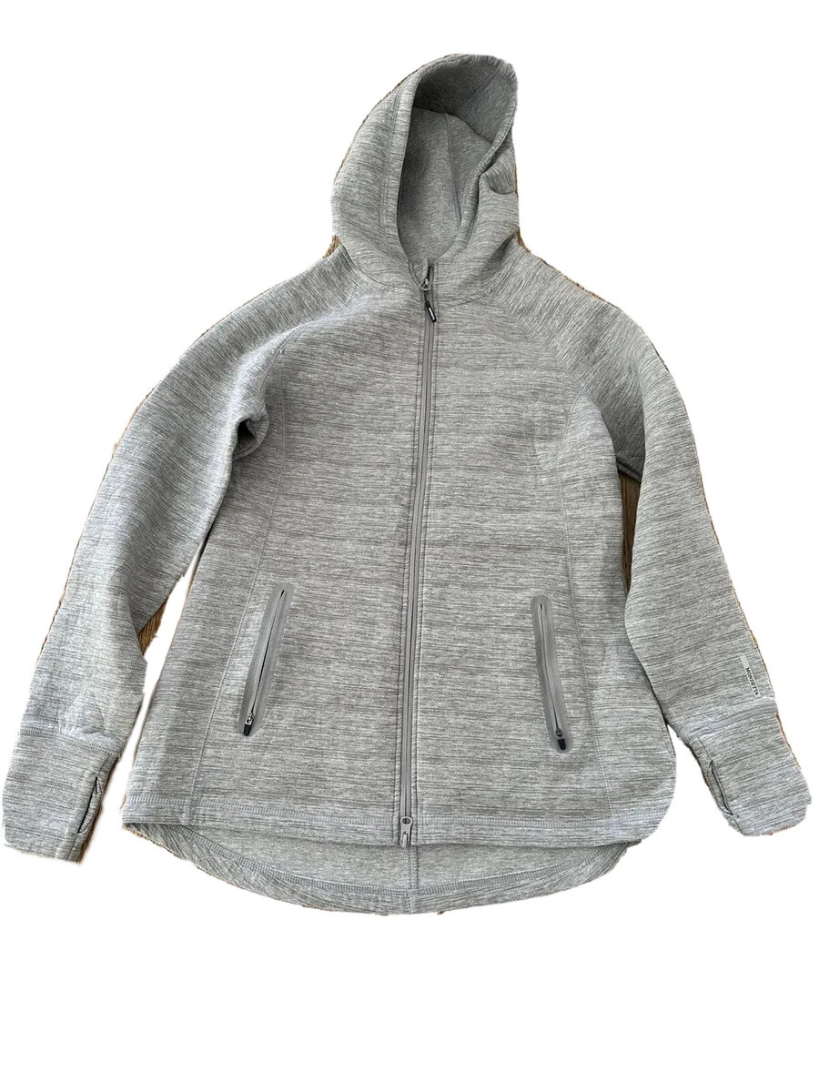 Mondetta Long Zip Up Hoodie Jacket Gray size L