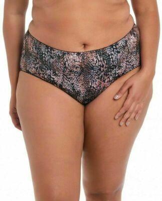 Goddess Kayla Slip Übergröße 3XL 20 22 schwarz Schlangenmuster Stretch Slips 6168