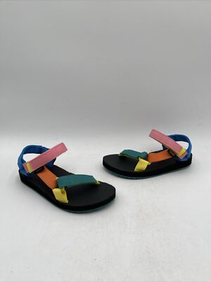 Teva Multicolor Webbing Sandals — #35 black tooth ith Teal, Mustard & Red Straps Teva Women main image 3