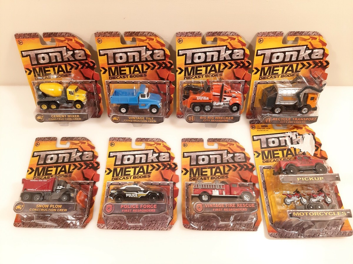 TONKA METAL DIECAST BODIES ~ Set of 8 Mixed Lot of Vehicles New