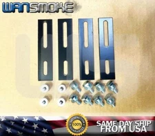 4PC Universal Aluminum Mounting Bracket for Radiator Intercooler Power Oil Tank