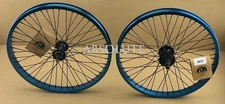 20"x2.125 BMX BIKE ALLOY Front OR 9T Cog Rear Wheel 48 Spoke Sealed Bearing BLUE
