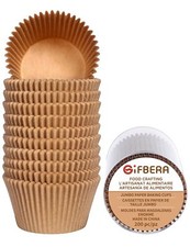 200 Pack Jumbo Cupcake Muffin Liners Greaseproof Large Brown Baking Cups