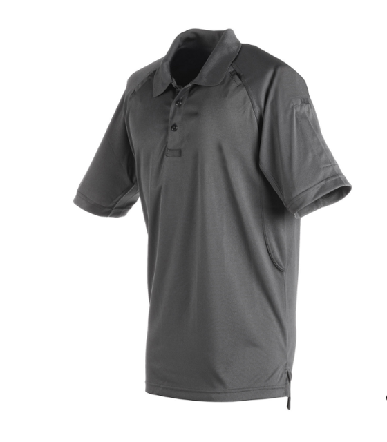 5.11 Mens Tactical Series Polo Shirt Dual Pen Pockets Left Sleeve Gray