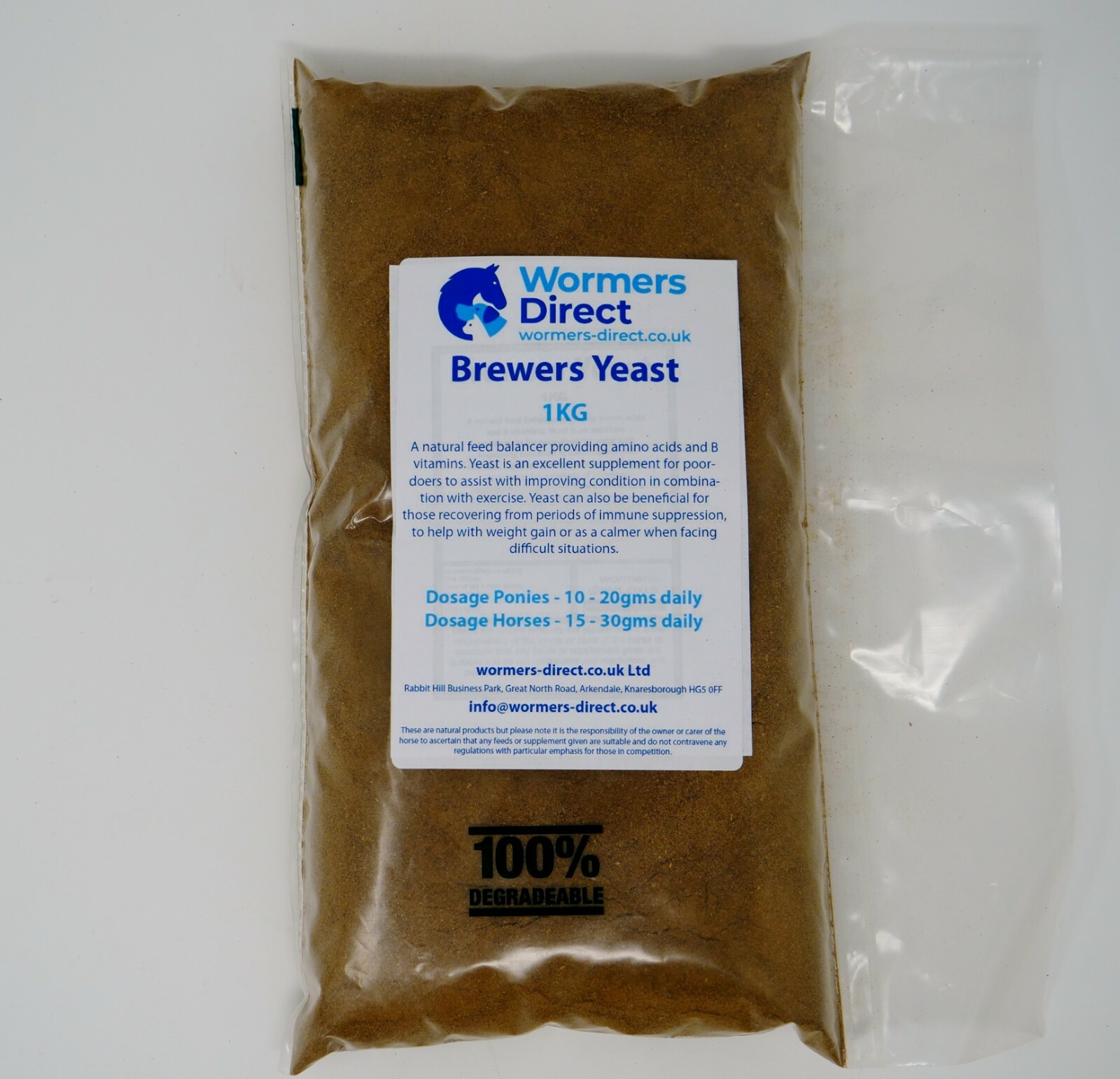 BREWERS YEAST 1KG EQUINE HORSE HERB SUPPLEMENT FOR PROTEIN & ADDED