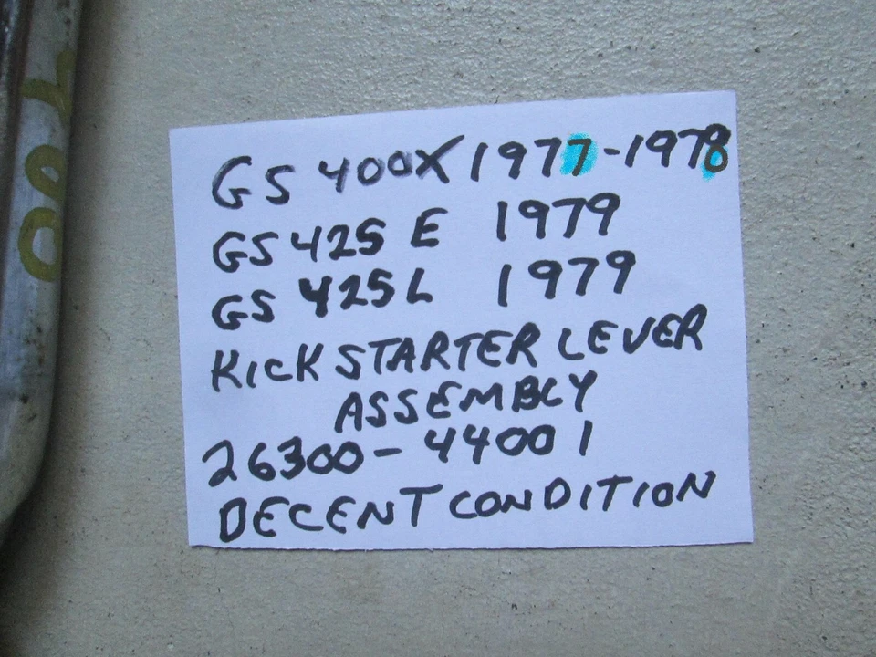 Palanca de arranque Suzuki 1978-1979 GS400X / GS425, 26300-44001 Foto 3 de 4