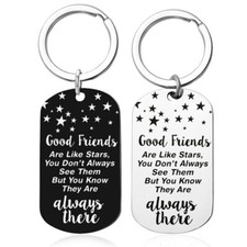 Friendship Gifts for Best Friend Keychains/Necklace Good Friends Are Like Stars