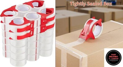 6 Rollos De Cinta De Ebalaje Transparente, 2 Pulgadas De Ancho, 110