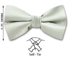 Men's 100 Silk Designer Self Tie Solid Woven Bowtie- NWT